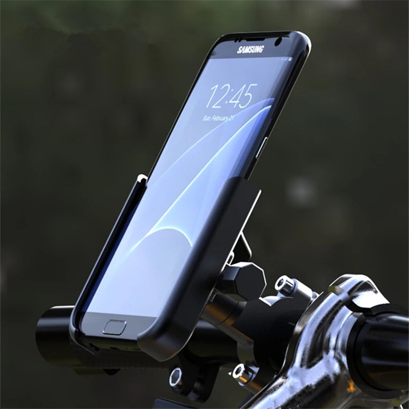 Suporte de telemóvel para guiador de bicicleta CNC Suporte de telemóvel para guiador de motocicleta Liga de alumínio 360 Rotação MTB Acessórios de montagem para bicicleta de estrada