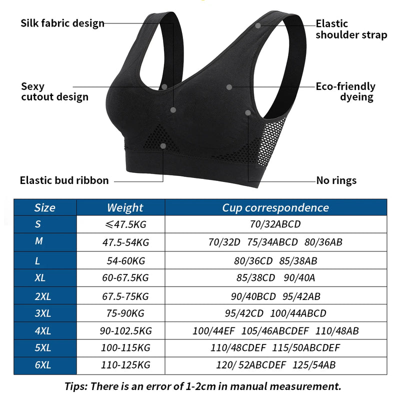 Sutiã Sports Bra sem costuras plus size sexy push up bralette Sutiã feminino sem armação bones top Feminino Pitted Wireless bra Tube Top