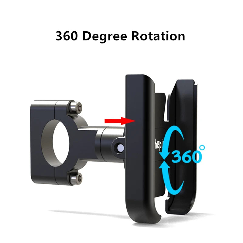 Suporte de telemóvel para guiador de bicicleta CNC Suporte de telemóvel para guiador de motocicleta Liga de alumínio 360 Rotação MTB Acessórios de montagem para bicicleta de estrada