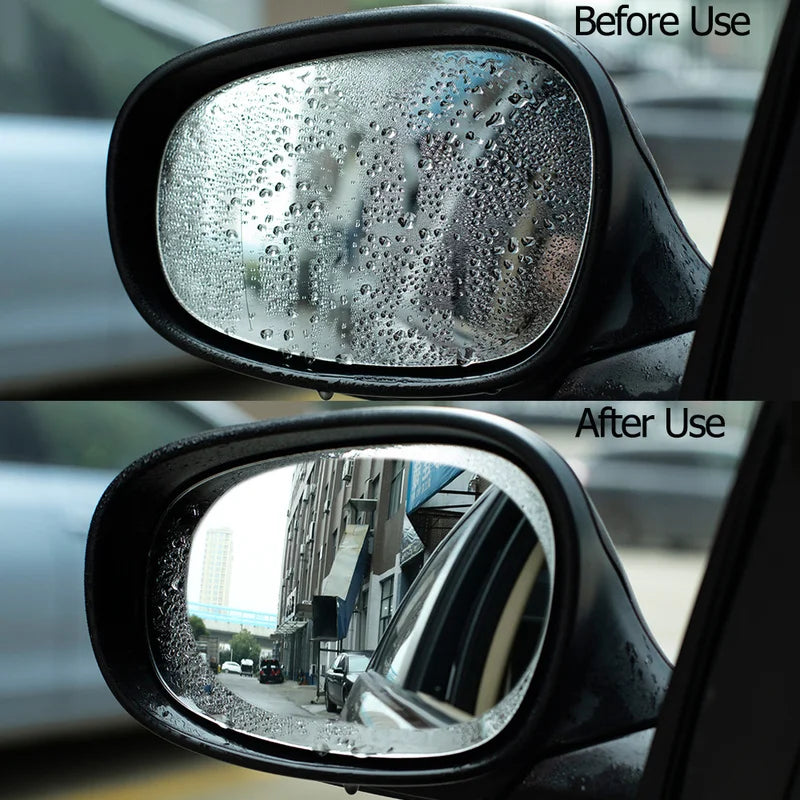 2 Pcs Car Rainproof Clear Film Rearview Mirror Protective Anti Fog Waterproof Film Auto Sticker Accessories 100x145mm