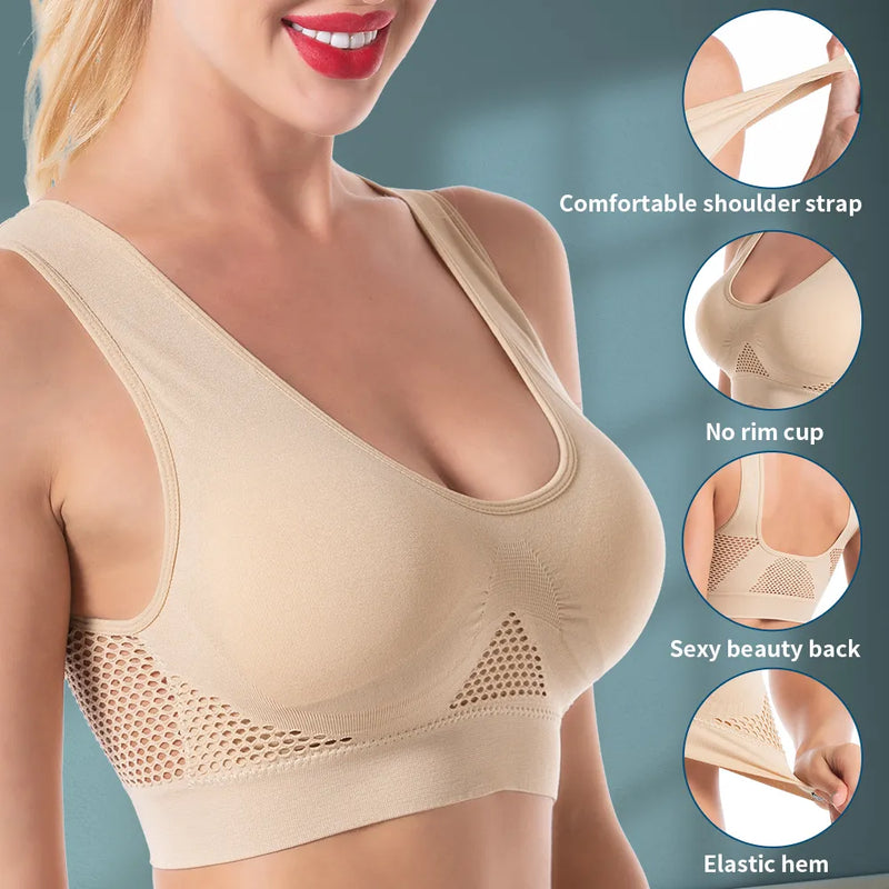 Sutiã Sports Bra sem costuras plus size sexy push up bralette Sutiã feminino sem armação bones top Feminino Pitted Wireless bra Tube Top