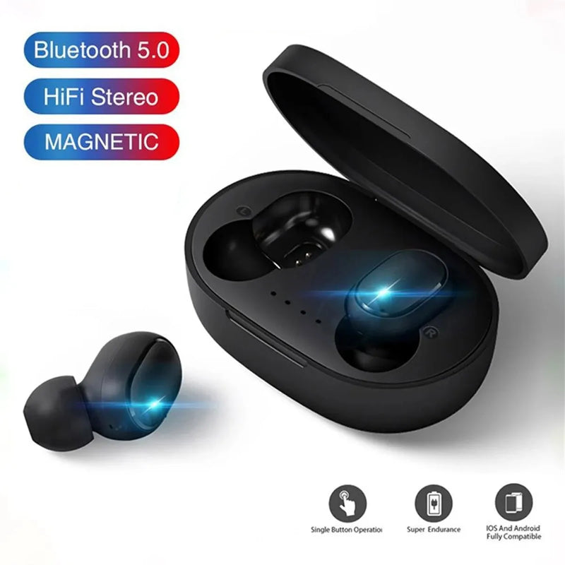 TWS A6S Fones de ouvido Bluetooth sem fio com cancelamento de ruído Fones de ouvido Bluetooth com microfone para Huawei Xiaomi Redmi