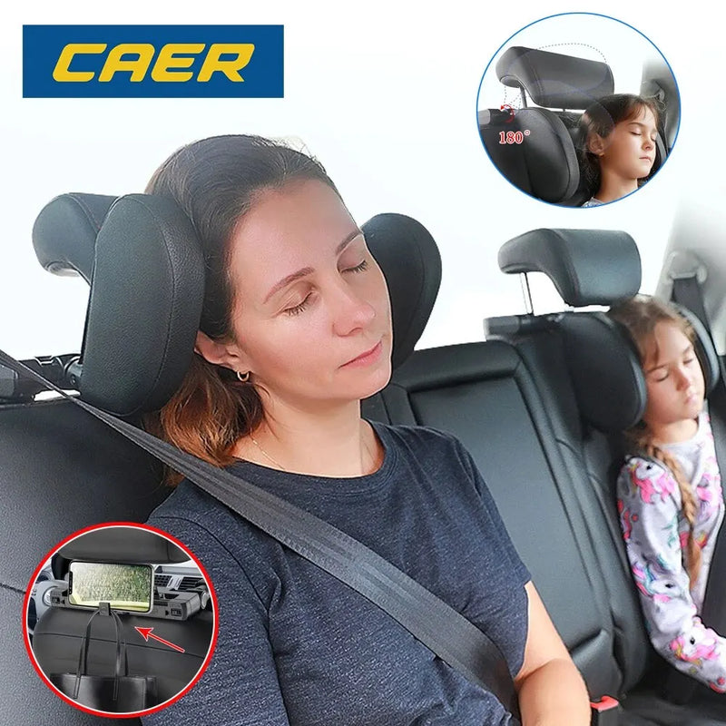 Almofada para encosto de cabeça de assento de carro Almofada de descanso de viagem para dormir Solução de apoio para encosto de cabeça Acessórios de carro Interior Almofada em forma de U para crianças