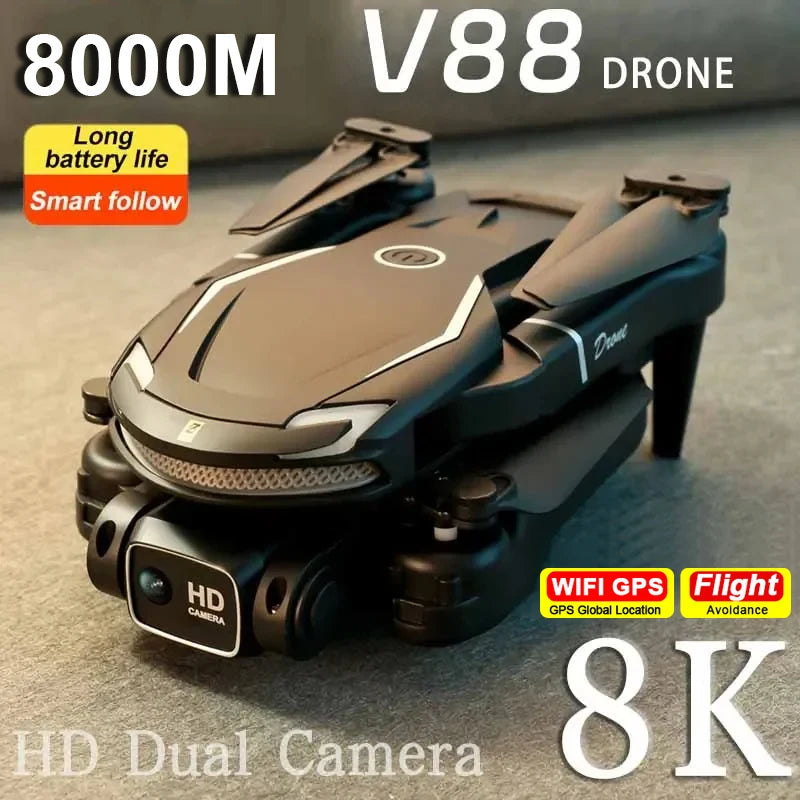 MIJIA V88 Drone 8K 5G GPS Profissional HD Fotografia Aérea Controlo Remoto Aeronave HD Câmara Dupla Quadcopter Brinquedo UAV