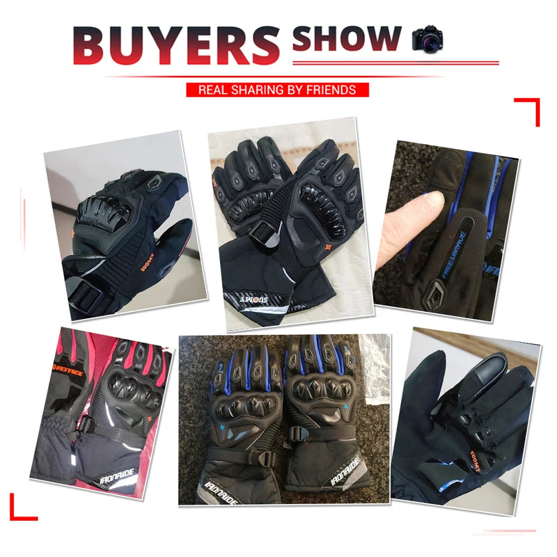 Luvas de motociclismo Luvas à prova de vento à prova de água Guantes Moto Homens Luvas de motociclismo Luvas de Moto Motocross com ecrã tátil inverno