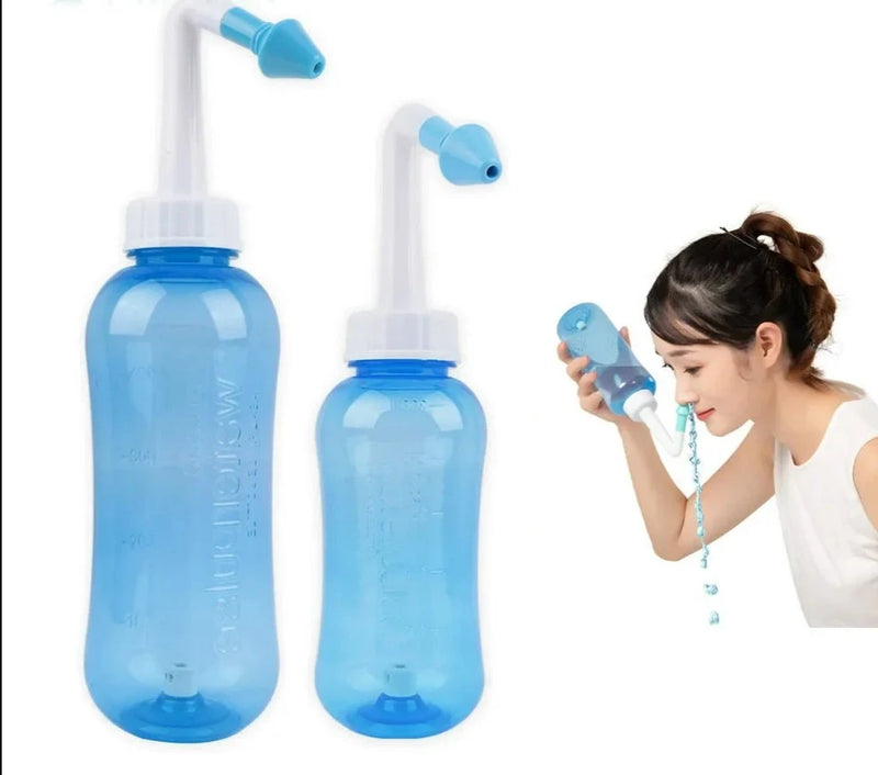 Spray de limpeza nasal Irrigador nasal Neti Pot Rinse Limpador nasal Evitar a sinusite Tratamento da rinite Cuidados de saúde 300/500ML