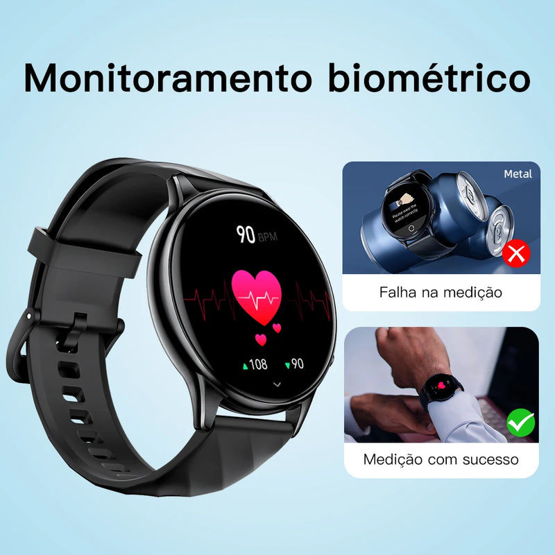 Relógio inteligente KUMI GW5 1,39 polegadas NFC Bluetooth 5.2 100+ Desporto Monitor de oxigénio e de frequência cardíaca à prova de água IP68