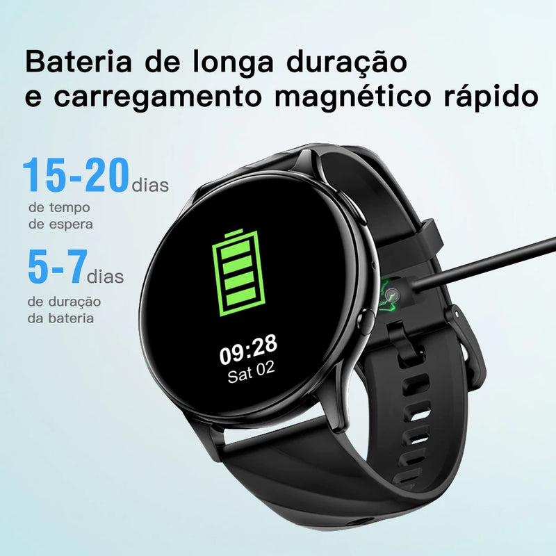 Relógio inteligente KUMI GW5 1,39 polegadas NFC Bluetooth 5.2 100+ Desporto Monitor de oxigénio e de frequência cardíaca à prova de água IP68