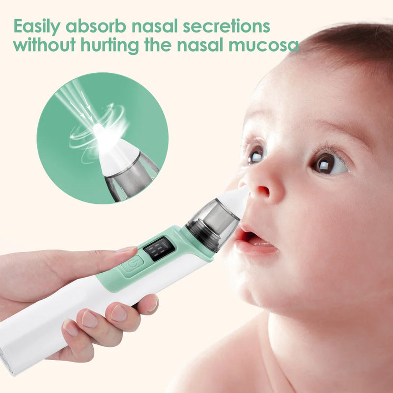 Aspirador nasal de segurança para bebés Aspirador nasal para bebés Kit de higiene para recém-nascidos Inalador de muco e corrimento nasal para crianças Cuidados de saúde