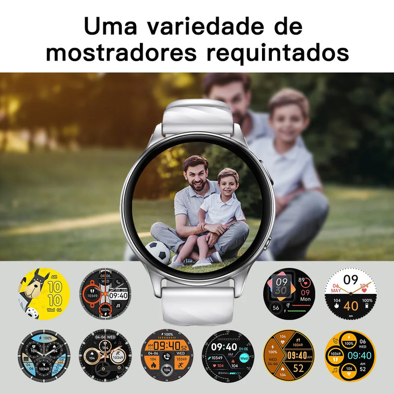 Relógio inteligente KUMI GW5 1,39 polegadas NFC Bluetooth 5.2 100+ Desporto Monitor de oxigénio e de frequência cardíaca à prova de água IP68