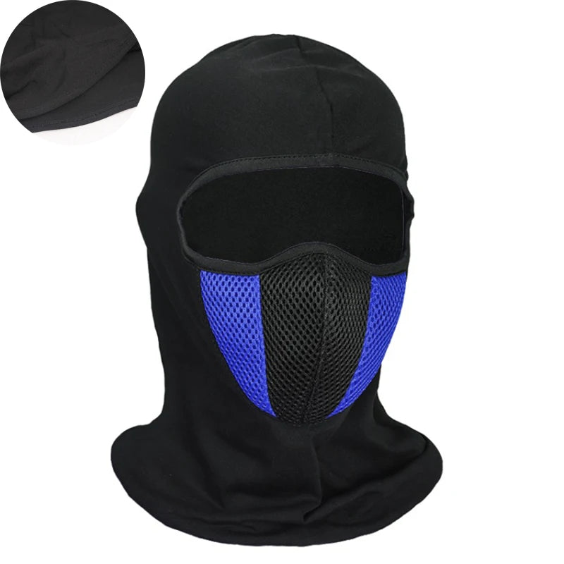 Balaclava respirável para motociclos Máscaras faciais completas Boné Skullies Chapéu Motocross Capacete de motociclos Moto Equitação Pescoço Capuz Moto Máscara