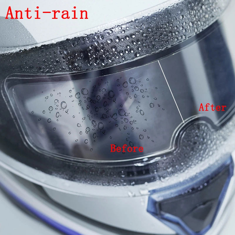 Capacete de motocicleta Lente de capacete de filme anti-embaciamento à prova de chuva durável Nano Coating Sticker Moto Safety Driving Helmet Accessories