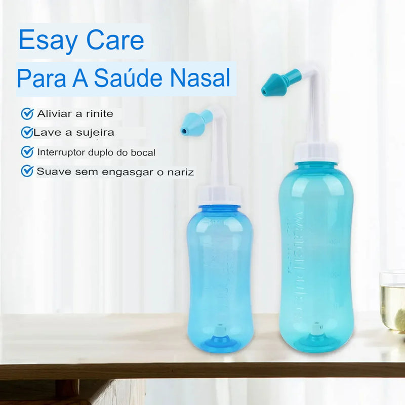 Spray de limpeza nasal Irrigador nasal Neti Pot Rinse Limpador nasal Evitar a sinusite Tratamento da rinite Cuidados de saúde 300/500ML