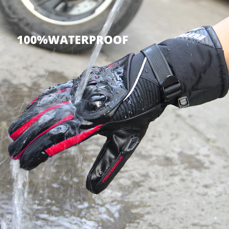 Luvas de motociclismo Luvas à prova de vento à prova de água Guantes Moto Homens Luvas de motociclismo Luvas de Moto Motocross com ecrã tátil inverno