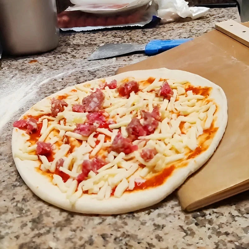 Deslizante pizza antiaderente casca cozinha ferramenta de cozimento perfeita pá de transferência de pizza multi-funcional espátula de pizza pá