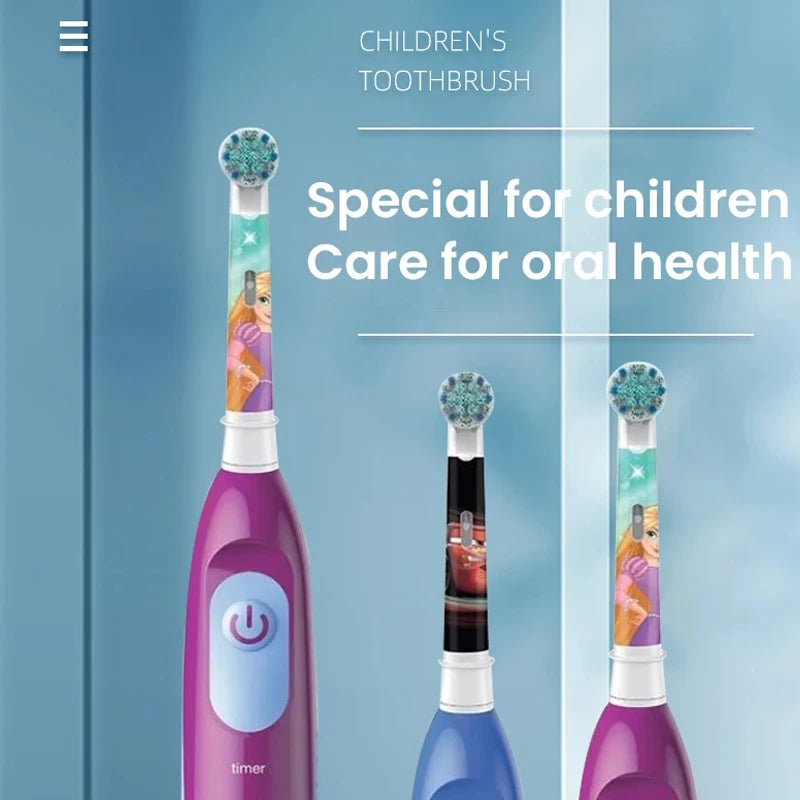 Oral B DB5510K Electric Toothbrush Children Rotary Teeth Brush Soft Bristles 2Min Timer Waterproof Battery Powered For 3-12 Ages