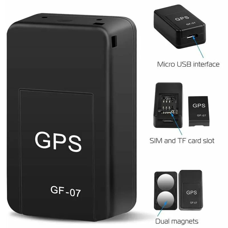 Mini GF 07 GPS Car Tracker Rastreamento em tempo real Antirroubo Anti-perda Localizador forte Montagem magnética Posicionador de mensagem SIM