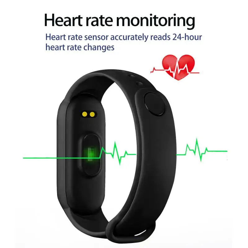 M6 Smart Watch Homens Mulheres Fitness Pulseira Desportiva Pulseira Desportiva Monitor de Pressão Arterial à Prova de Água Relógios Multifunções