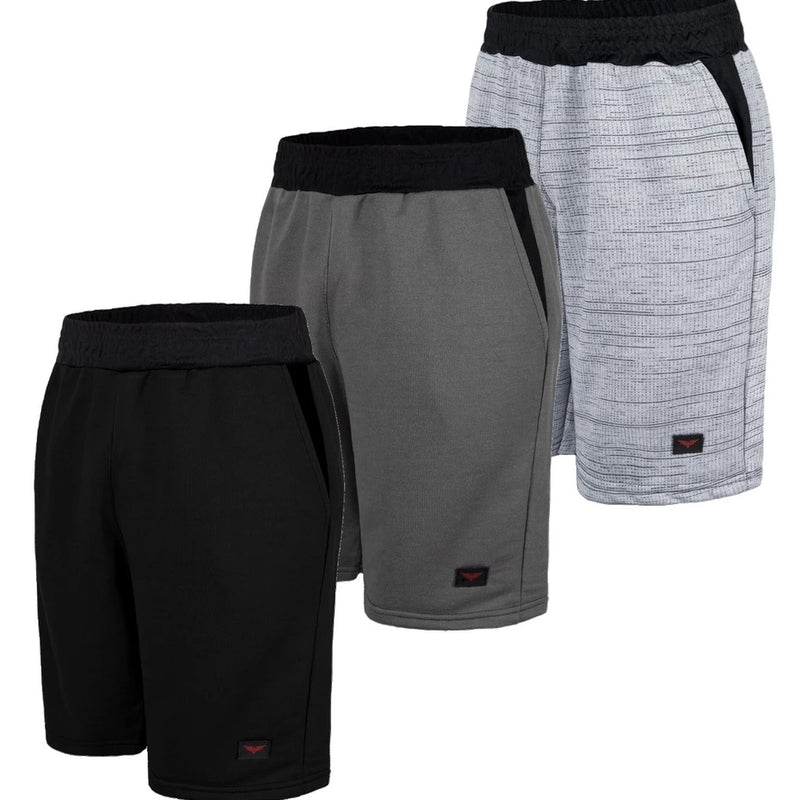 Kit 3 Bermudas Moletom Masculina Cores Sortidas Reffine