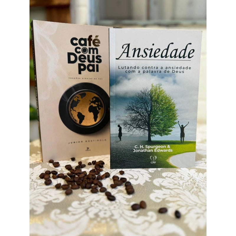 Kit Café Com Deus Pai 2024 | Junior Rostirola + Ansiedade | Charles Spurgeon & Jonathan Edwards